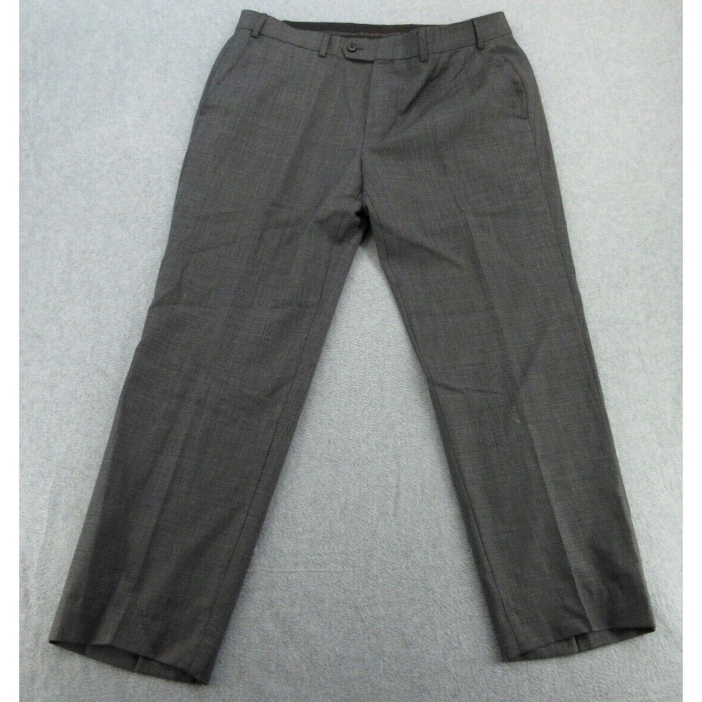 Lauren Ralph Lauren Mens Dress Pants Regular Fit Grey 100% Wool 36W x 30L